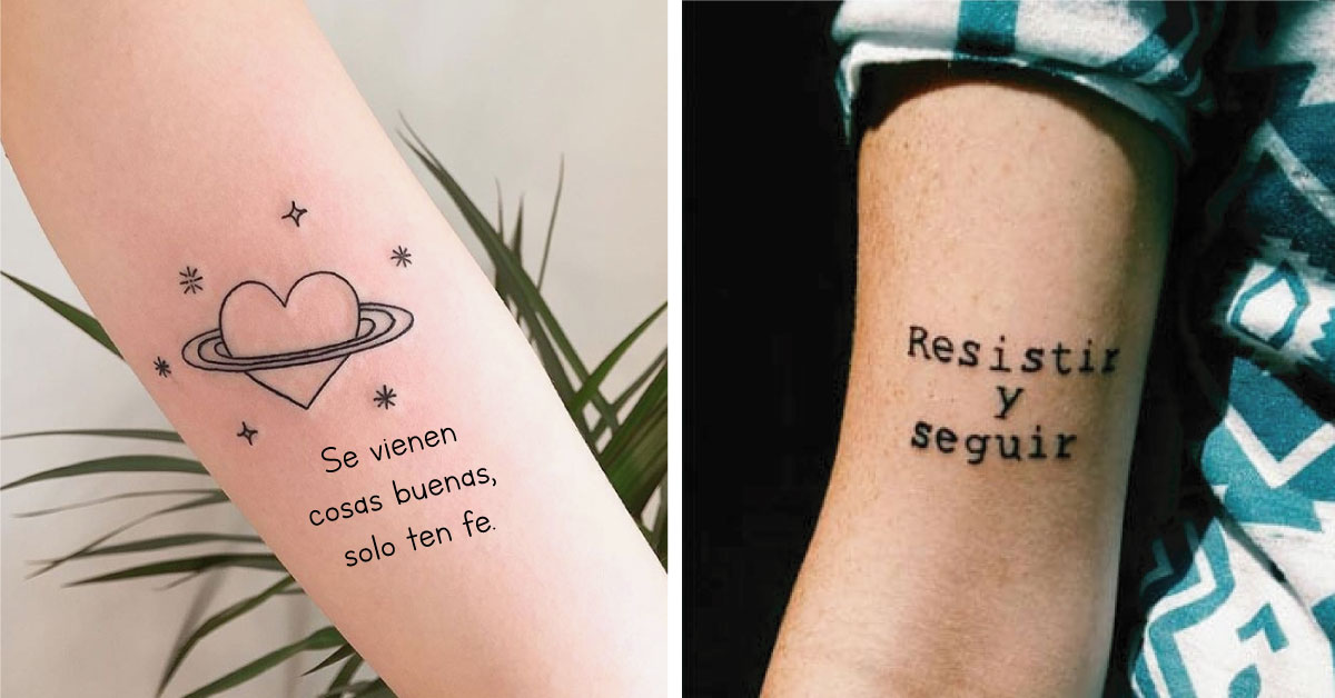 18 ideas de tatuajes con frases para recordarte que eres una persona con determinación siempre