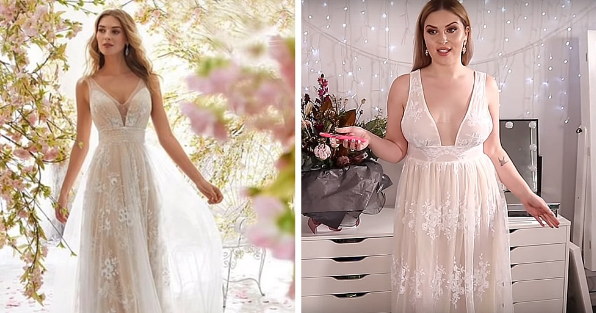12 Vestidos de novia que se ordenaron por internet y decepcionaron al verlos.
