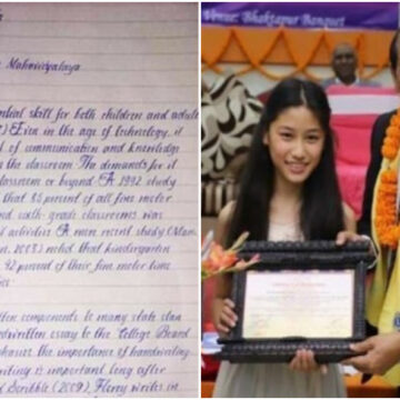Con solo 14 años esta niña tiene una caligrafía perfecta, envidiable por todos