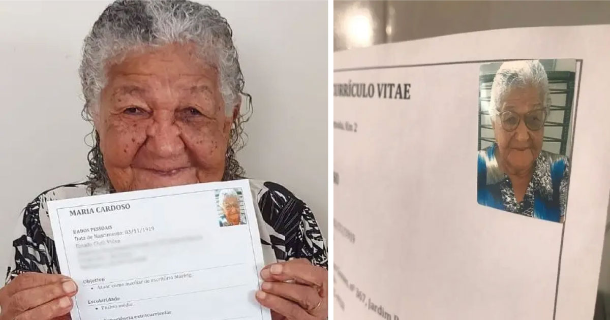 Abuelita de 101 años suplica por trabajo y envía su currículum