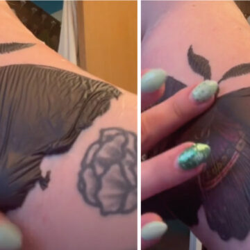Se hizo un hermoso tatuaje y su cuerpo reacciona diferente. Gran resultado