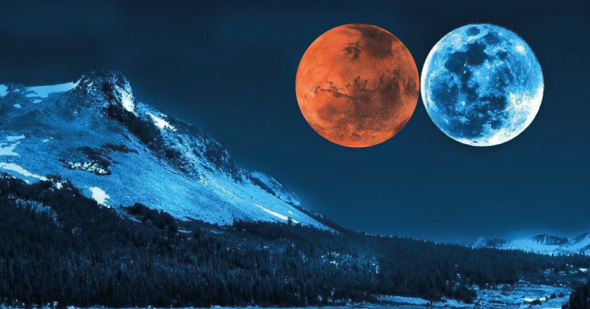 ¡ES HOY! La Luna y Marte se besarán esta noche en un fenómeno astrológico del fin de año