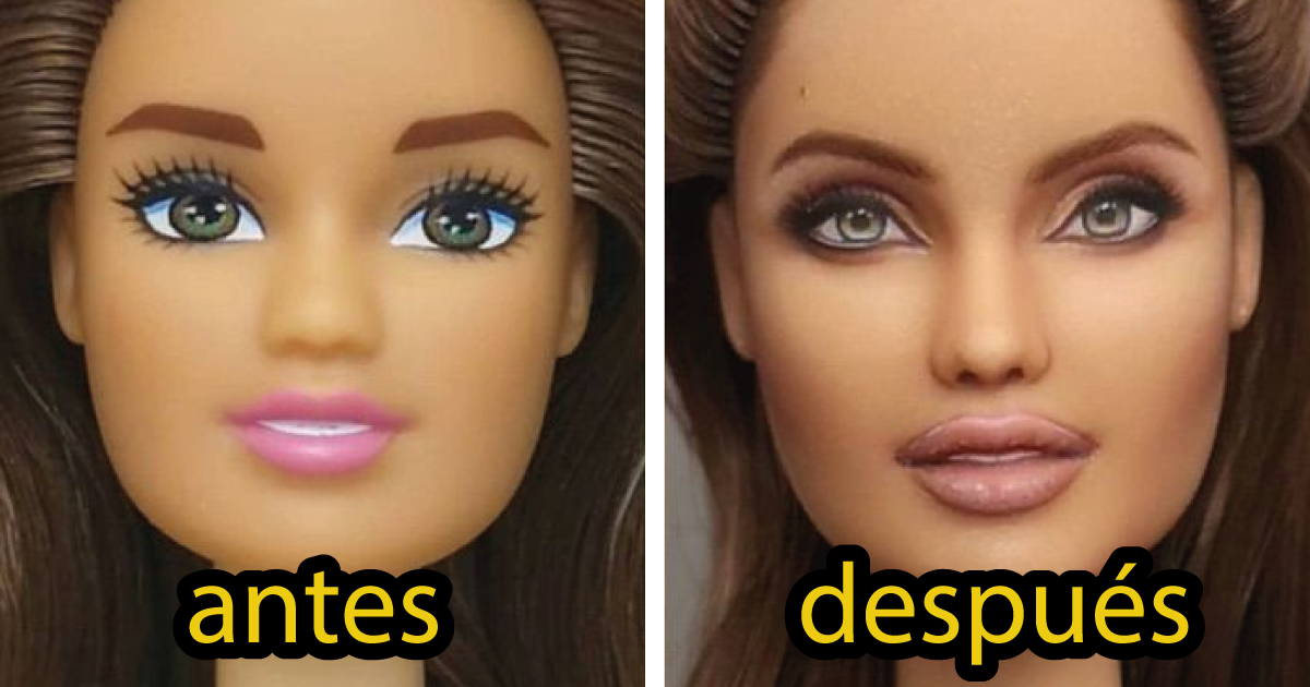 Artista repinta a muñecas Barbie de famosas y las vuelve súper realistas