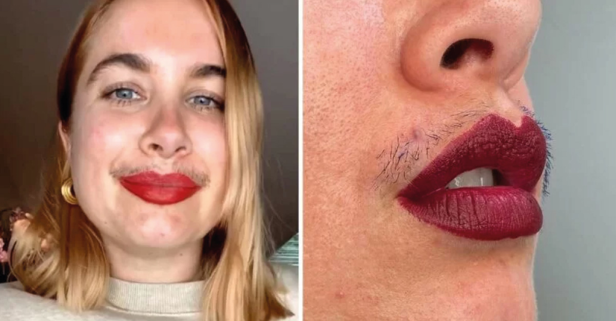 Influencer se niega a usar filtros y luce su «bigote» para combatir los estándares de belleza