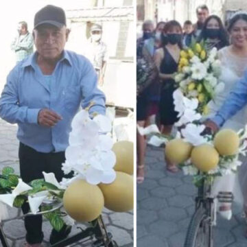 Padre adorna su bicicleta para llevar a su hija a la boda y conmueve a todos