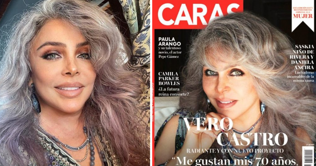 «Me gustan mis canas y arrugas»: Verónica Castro envejece con orgullo a sus 70 años.