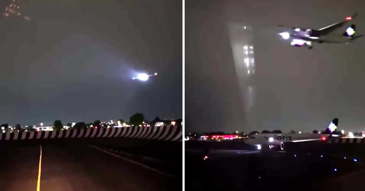 El video de 2 aviones que casi chocan en México. Piloto evita colisión