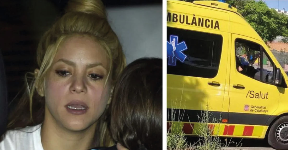 VIDEO Trasladan a Shakira en ambulancia a hospital luego de los rumores de su crisis con Piqué