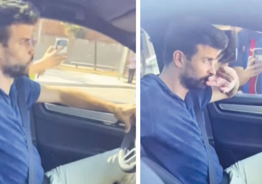 Piqué aparece en video deprimido y escuchando una canción de Shakira mientras conducía