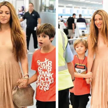 Shakira es vista en el aeropuerto de Miami aferrándose a sus hijos con valentía.