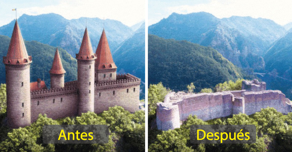 Así lucían estos castillos destruidos en sus mejores días.