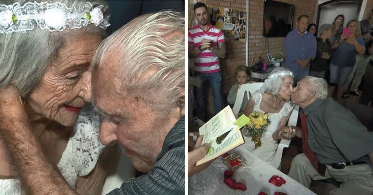 Con más de 90 años, abuelitos se hacen novios y se casan