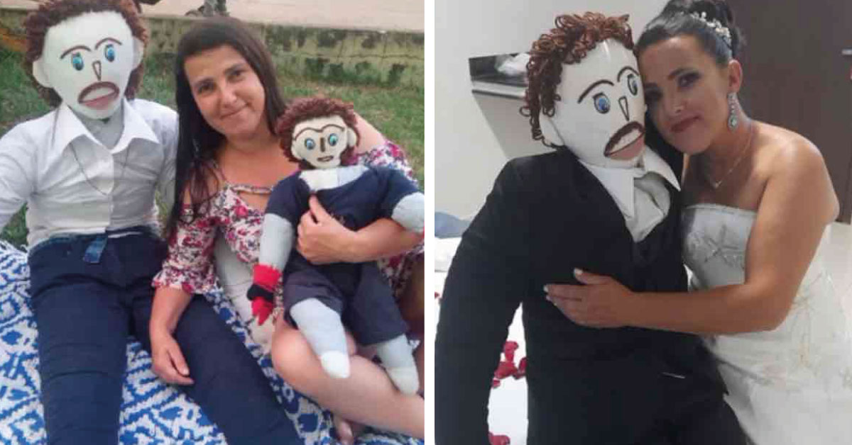 Mujer casada con muñeco de trapo revela que su relación corre peligro: «Él la engañó»