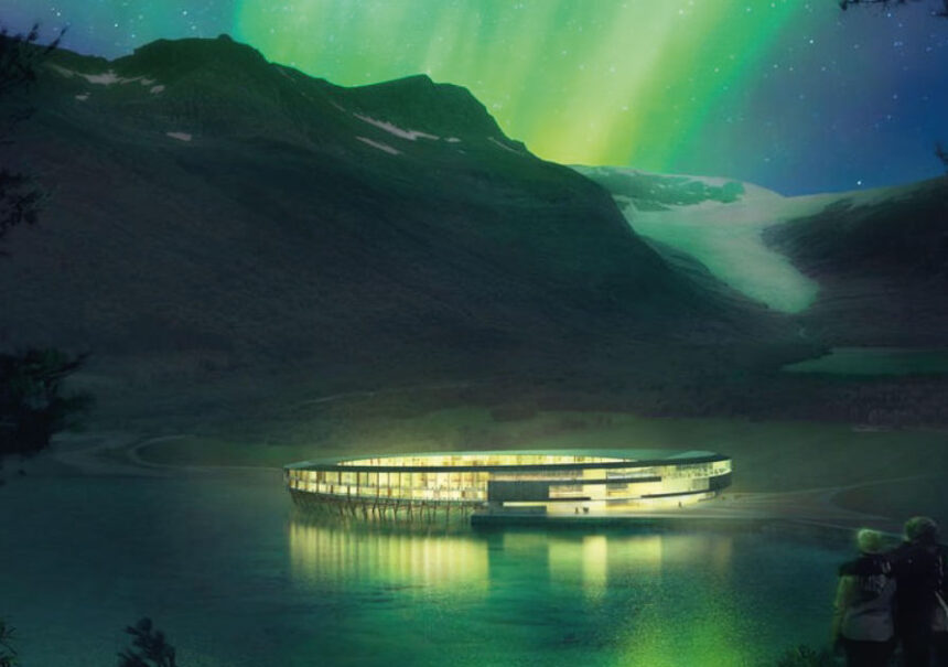 Noruega creará un hotel ecológico y que genera energía limpia, excelente para ver auroras boreales.