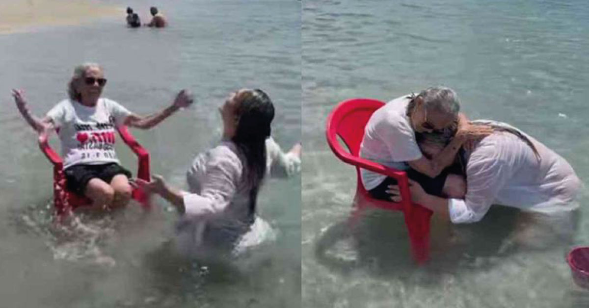 Cumplió el sueño de su abuela de 94 años: la llevó por primera vez al mar.