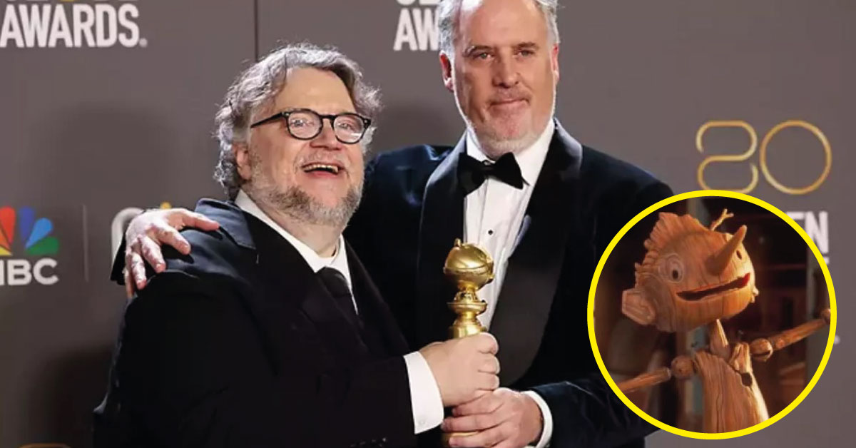 Guillermo del Toro se lleva el Golden Globe a Mejor Película Animada por “Pinocho”.