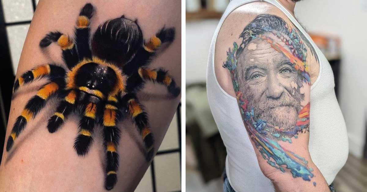 16 tatuajes increíblemente realistas que parecen pinturas