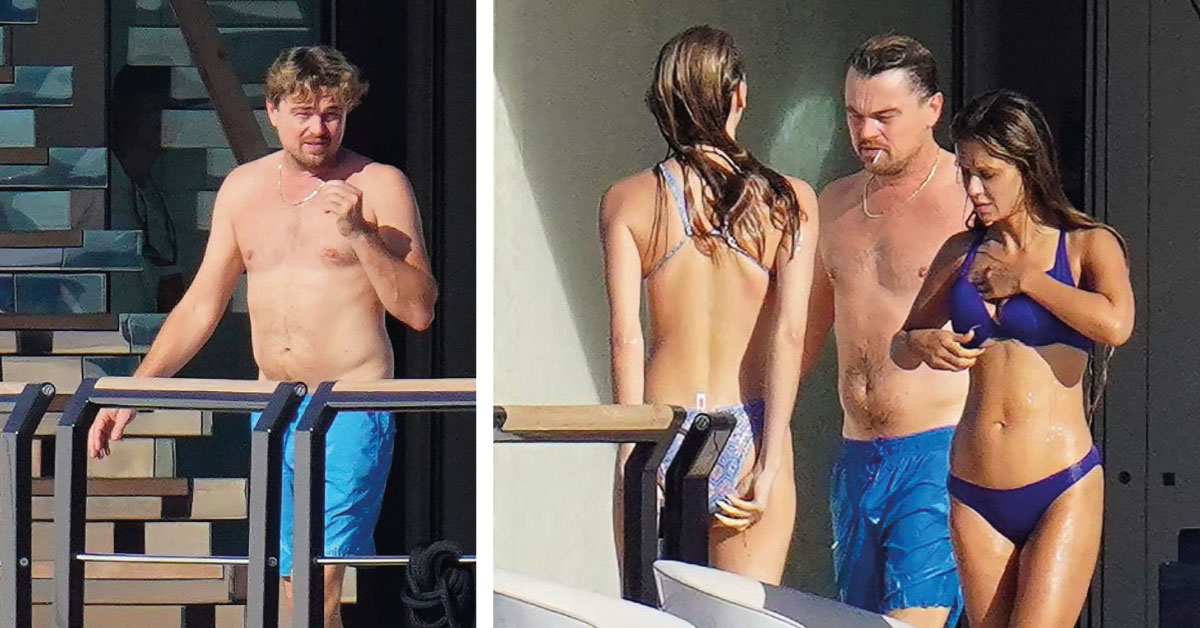 Leo DiCaprio recibe el 2023 en un yate con mujeres y presumiendo su cuerpo