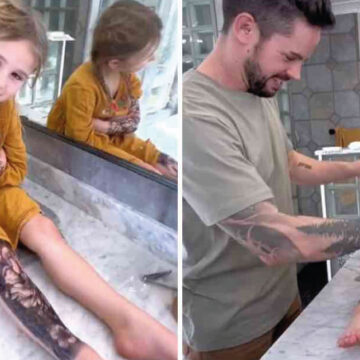 Tatuó a su hija para probar si la expulsaban de la escuela: «Cuando sea adulta estará llena de tatuajes”