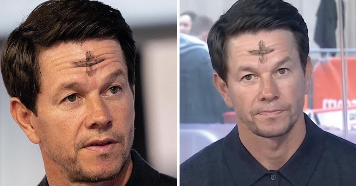 Mark Wahlberg no teme mostrar su fe: fue a programa portando su cruz de ceniza