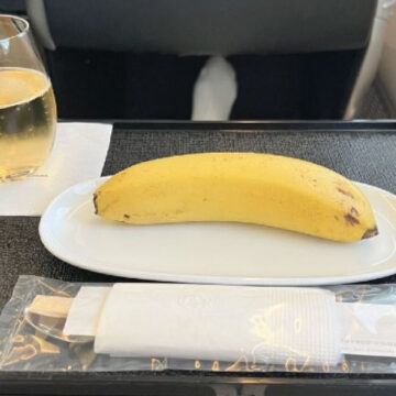 Vegano pide menú especial en vuelo y recibe solo una banana