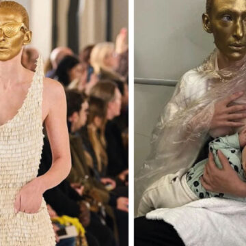 Modelo amamantó a su hija en medio de desfile de modas en París
